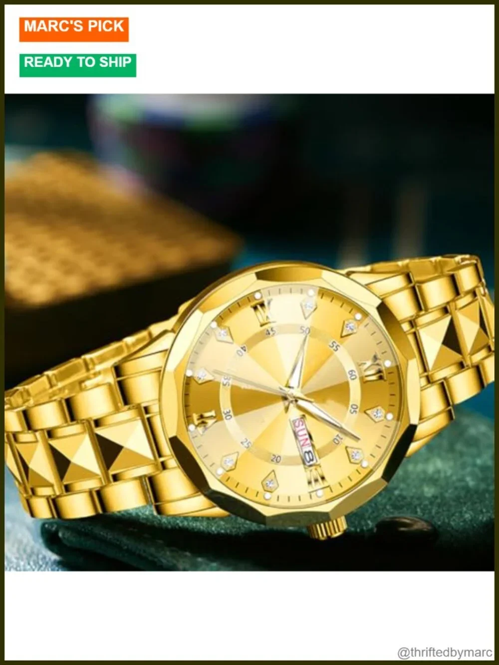 Business Dress Analog Quartz Stainless Steel Waterproof Luminous Date Two Tone
